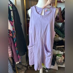 FP BEACH Lavender Sleeveless Romper with Pockets — Oversized Small